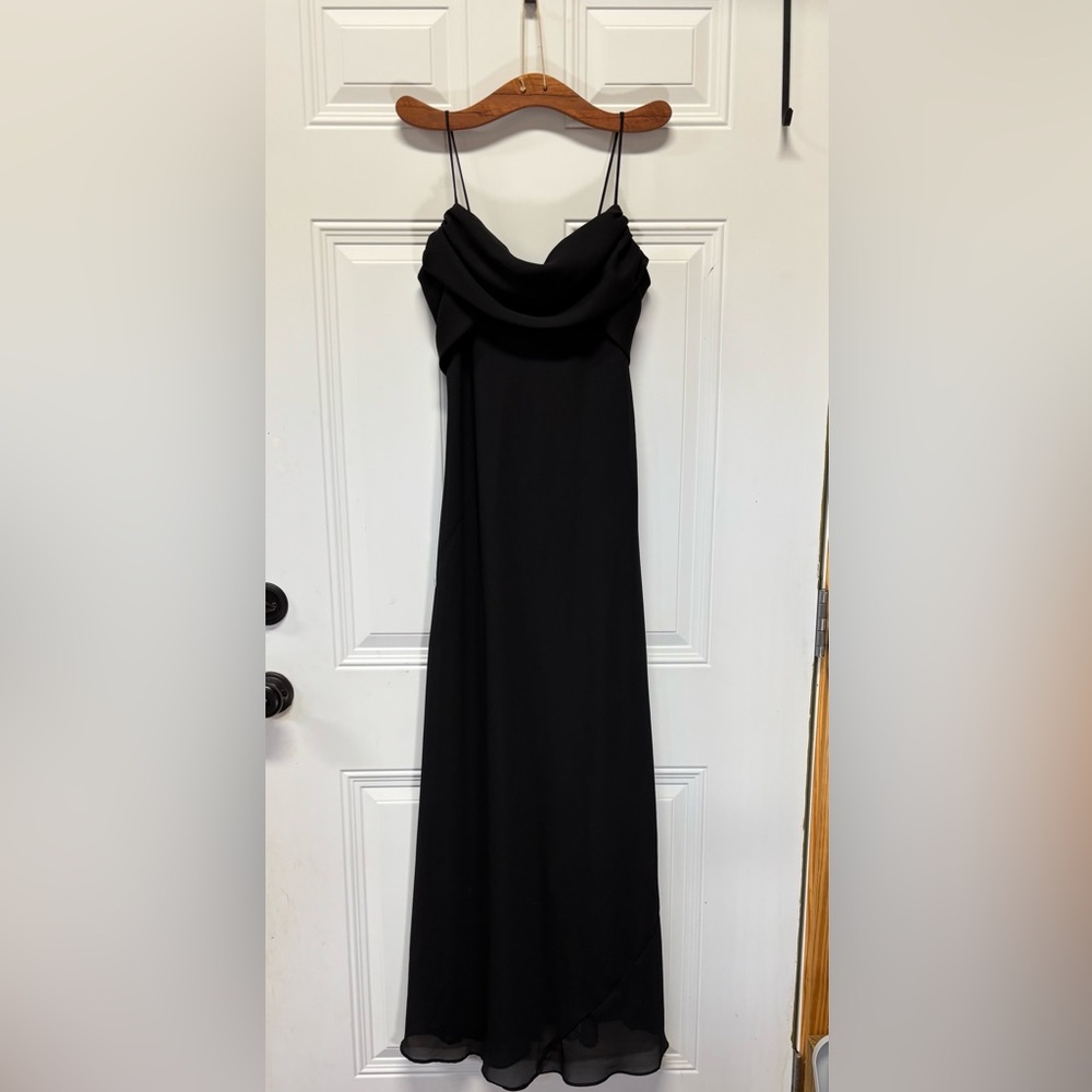 Elegant flowy full length Black Maxi Dress #cruise #captains dinner
